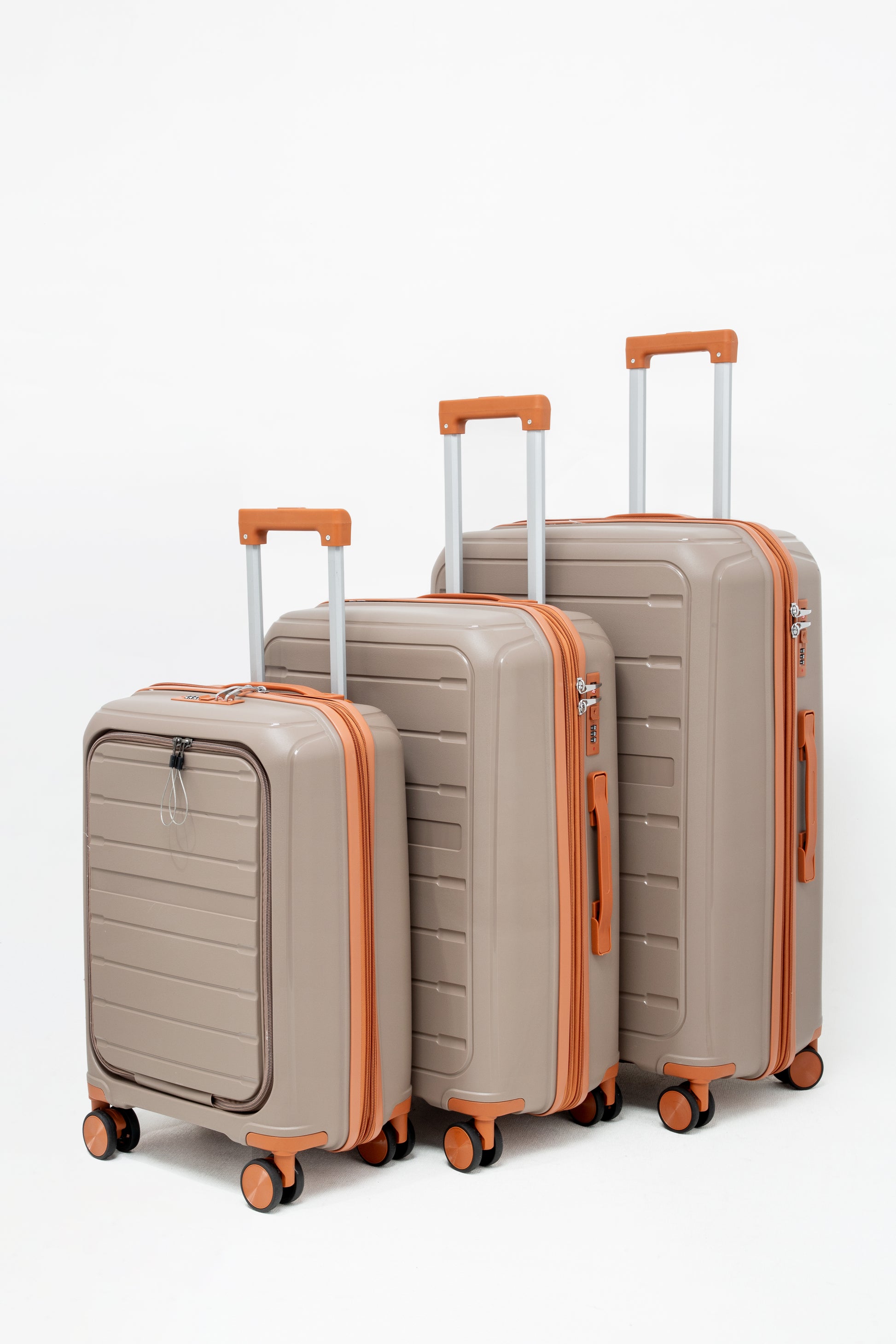 Unbreakable PP Trolley Set (3PCS) + LAPTOP CASE +Expandable-4