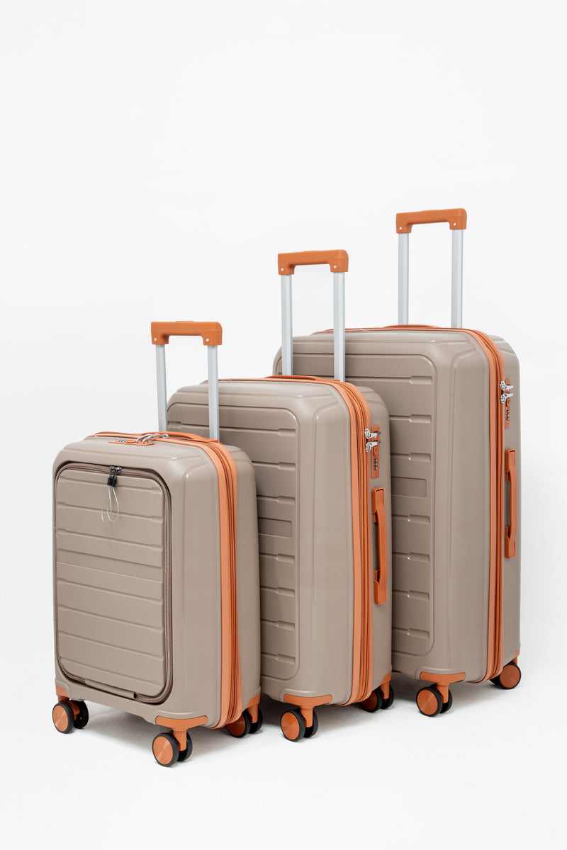 Unbreakable PP Trolley Set (3PCS) + LAPTOP CASE +Expandable-4